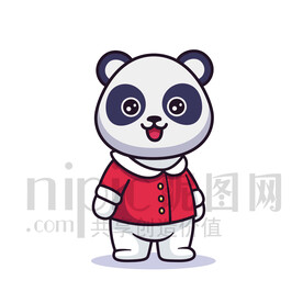 可爱卡通熊猫