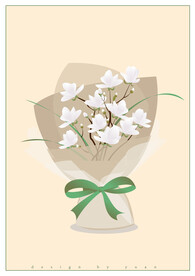 矢量白玉兰花花束