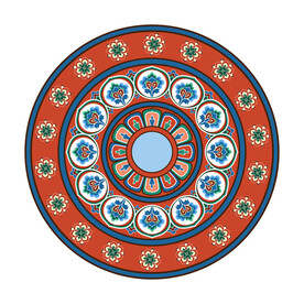 敦煌莫高窟壁画圆光古典纹