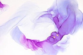 紫色水彩水墨装饰画背景