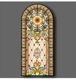 教堂彩色花窗玻璃设计