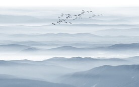 现代新中式水墨山水画