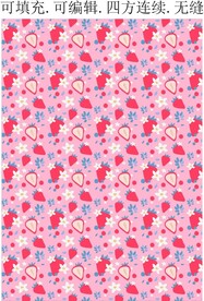 草莓印花图案  水果图案 