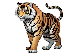 老虎矢量图