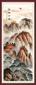 江山如画泰山玄关画