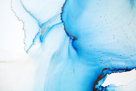 蓝色水彩水墨装饰画背景