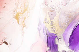 紫色抽象水墨画