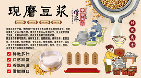 现磨豆浆背景墙