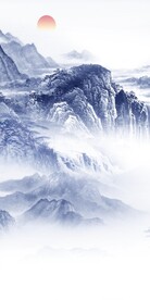 中式 新品玄关山水 TiF分层