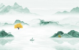 最新 大气中式山水 TIF分层