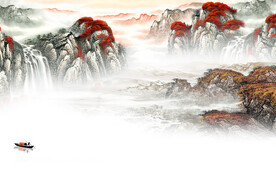 极简 新品中式山水 TIF分层