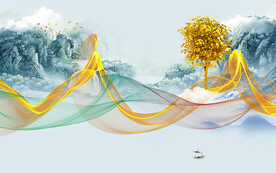 高端 高清中式山水 TiF分层