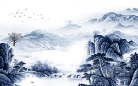 淡雅 中式轻奢山水 TiF分层