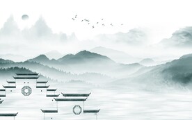 高端 中式轻奢山水 TiF分层