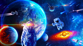 太空人宇宙背景