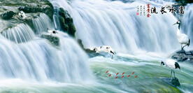 山水画流水生财