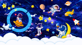 卡通星空太空人