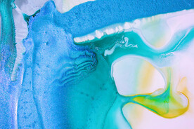 蓝色水彩水墨装饰画背景