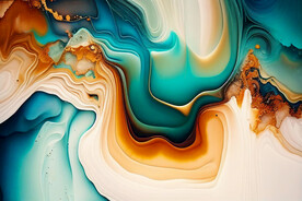 绿色渐变抽象3d波浪背景