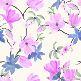 数码印花粉色花朵