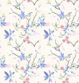 数码印花麻雀花枝