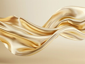 3d金色抽象波浪背景