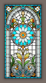 教堂蒂凡尼吊顶穹顶彩晶玻璃图案