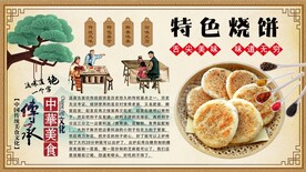 特色烧饼背景墙