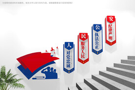 公安警营楼梯文化墙