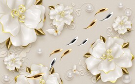 立体花电视背景墙