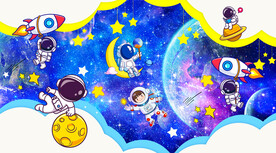 卡通星星太空人宇航员