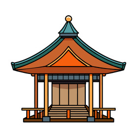 量建筑国风古建筑亭子