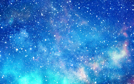 蓝色宇宙星空背景墙