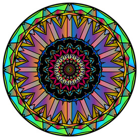 圆形蒂凡尼时尚教堂玻璃纹路