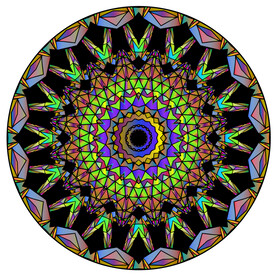 圆形教堂玻璃花窗穹顶图案