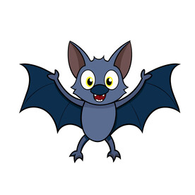 矢量卡通动物小蝙蝠