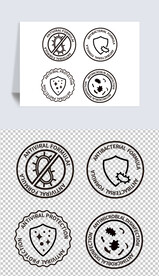 抗菌素耐药性徽章盾牌清洁卫生的