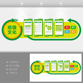 学校校园长廊文化墙班级班风文化