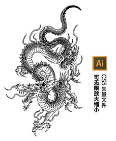 龙纹矢量图