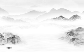 高雅 简约灰色山水 TiF分层