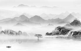 高端 简约灰色山水 TiF分层