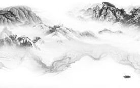 人气 简约灰色山水 TiF分层