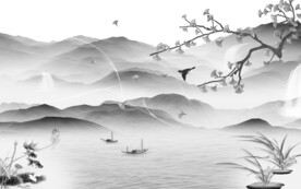 高雅 新品灰色山水 TIF分层