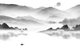 高端 新款灰色山水 TiF分层