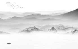 高清 新款灰色山水 TiF分层