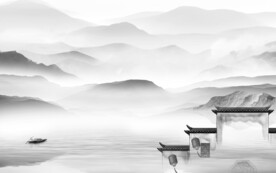 高清 灰色新品山水 TiF分层