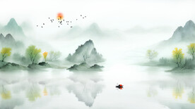 山水意境背景图