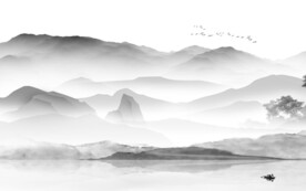 爆款 新传中式山水 TIF分层