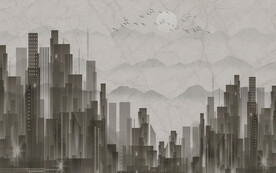 北欧城市建筑背景墙