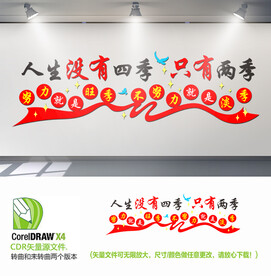 努力就是旺季文化墙